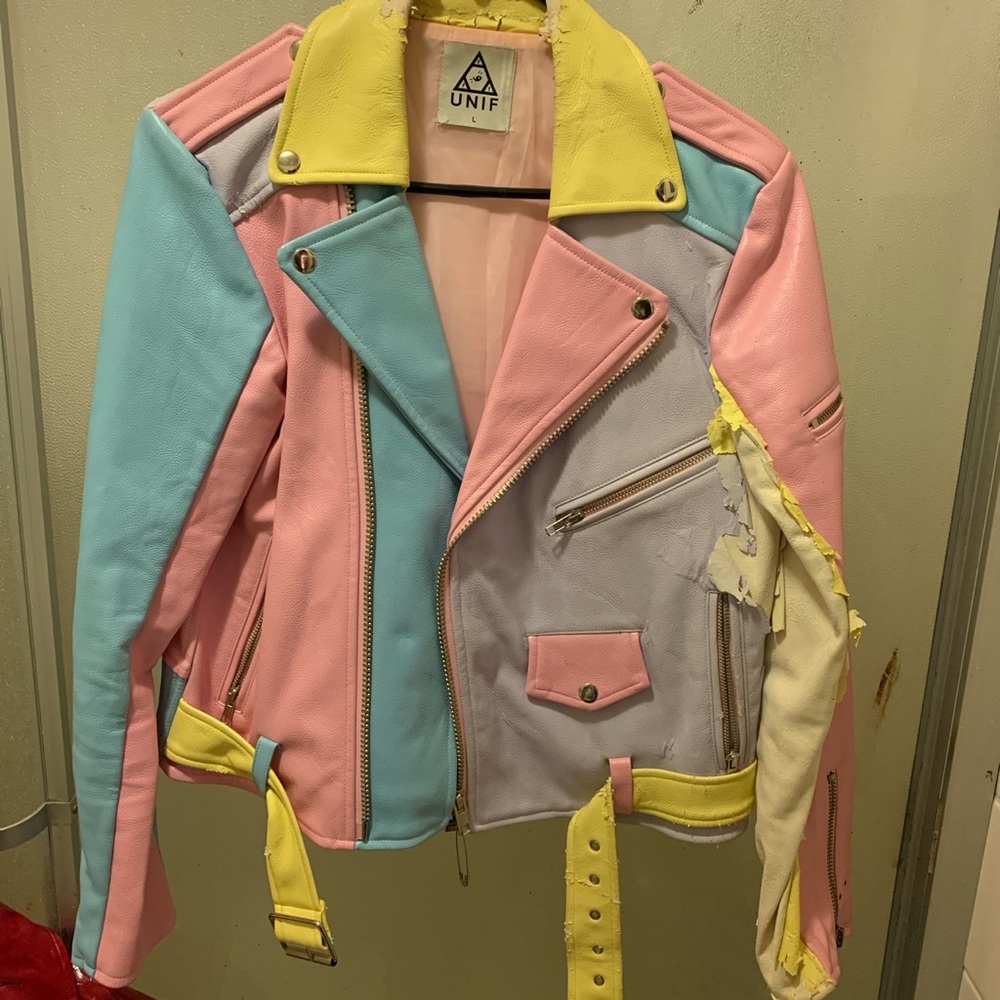 Unif Rare pastel moto jacket